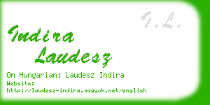 indira laudesz business card